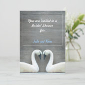 Swan Country Bridal Shower Einladungen (Stehend Vorderseite)
