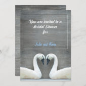 Swan Country Bridal Shower Einladungen (Vorne/Hinten)