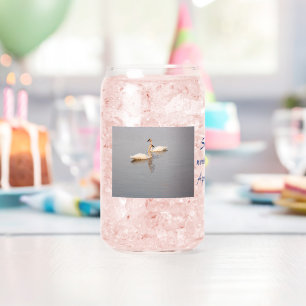 Swan Couple/Flight Can Glass Dosenglas