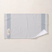 Swan Couple on Light Silver Gray Shades Badhandtuch Set (Handtuch)