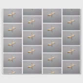 Swan Couple Wrapping Paper Geschenkpapier (Flach)