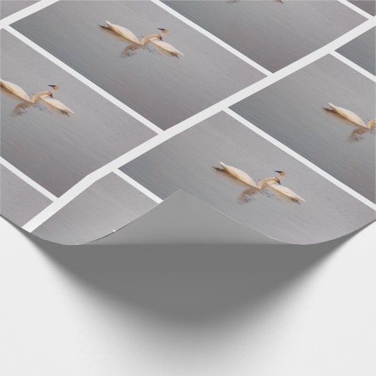 Swan Couple Wrapping Paper Geschenkpapier (Ecke)