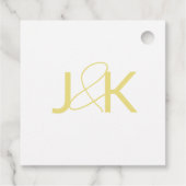 Swan Custom Wedding Geschenkanhänger (Rückseite)