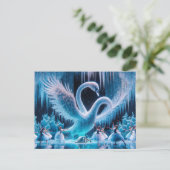 Swan Dance Postcard Postkarte (Stehend Vorderseite)
