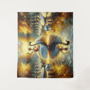 Swan Dance Tapestry Wandteppich