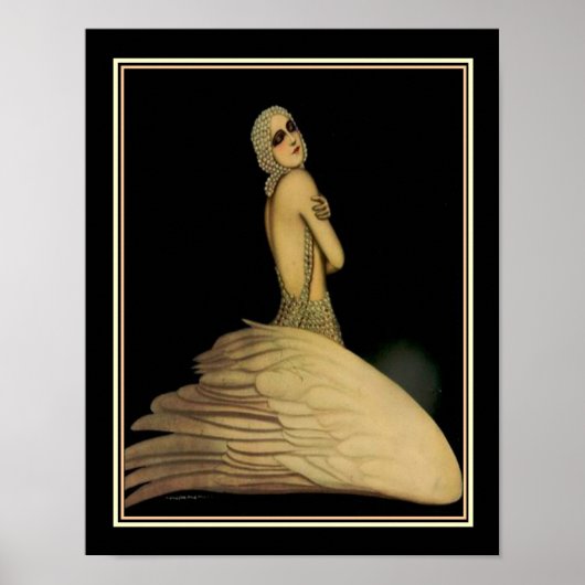 "Swan Dancer" Nanni Art Deco Print Poster (Vorne)