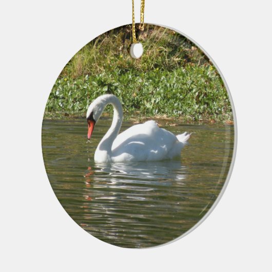 Swan-Dekoration Keramikornament (Links)
