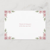 Swan Diaper Raffle Begleitkarte (Rückseite)