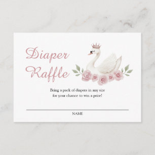 Swan Diaper Raffle Begleitkarte