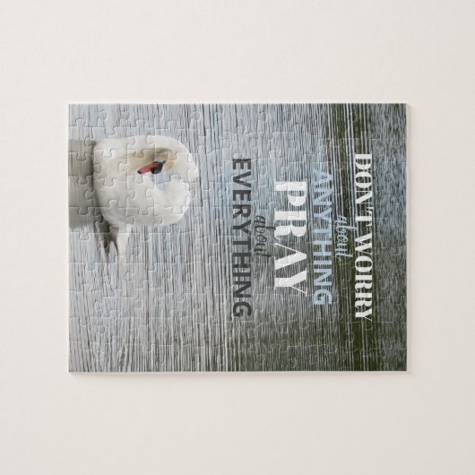 Swan Don't Worry Pray Jigsaw Puzzle (Horizontal)