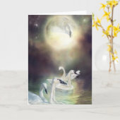 Swan Dreams ArtCard Karte (Gelbe Blume)