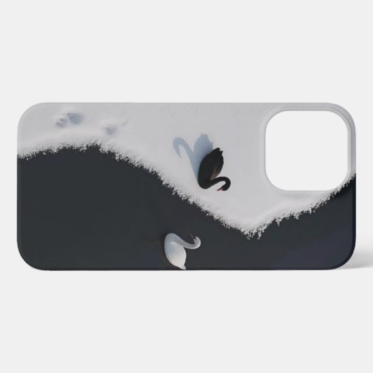 Swan Duality: Elegance im Kontrast - iPhone Case iPhone Hülle (Rückseite (Horizontal))