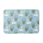 Swan Duck Pond Pattern Badematte (Vorderseite)