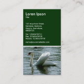 Swan - Dunkelgrün Visitenkarte (Rückseite)