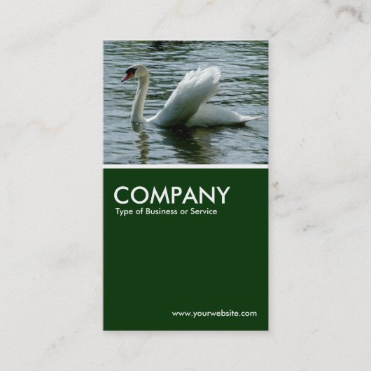 Swan - Dunkelgrün Visitenkarte (Vorderseite)