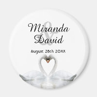 Swan-Ehepaare nennen Monogramm-Hochzeit