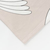 Swan Elegance: Zierweiße Muster. Fleecedecke (Ecke)