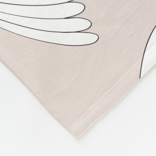Swan Elegance: Zierweiße Muster. Fleecedecke (Ecke)