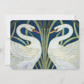 Swan Embrace Wedding Dankeschön Card Einladung (Rückseite)