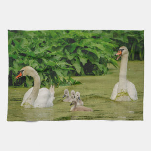 Swan Family Handtuch