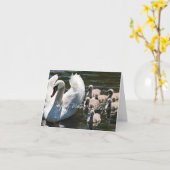 Swan Family Mother's Day Karte (Gelbe Blume)
