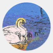 SWAN FAMILY RUNDER AUFKLEBER (Vorderseite)