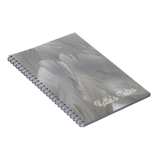 Swan Feathers Nah-up Foto Custom Notebook Notizblock (Rechte Seite)