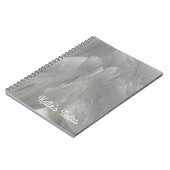 Swan Feathers Nah-up Foto Custom Notebook Notizblock (Linke Seite)