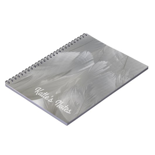 Swan Feathers Nah-up Foto Custom Notebook Notizblock (Linke Seite)