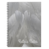 Swan Feathers Nah-up Foto Custom Notebook Notizblock (Vorderseite)