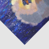 Swan Floating on Sunlit Water Blue White Decoupage Seidenpapier (Ausschnitt)