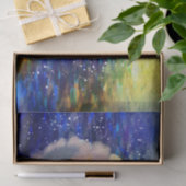 Swan Floating on Sunlit Water Blue White Decoupage Seidenpapier (Geschenk)