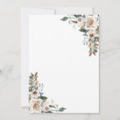 Swan Floral Neutral Baby Shower Einladung (Rückseite)