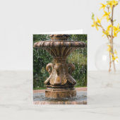 Swan Fountain Notecard Karte (Gelbe Blume)
