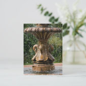 Swan Fountain Postcard Postkarte (Stehend Vorderseite)