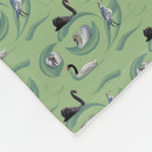 Swan Frenzy Fleece Blanket (blassgrün) (Ecke)