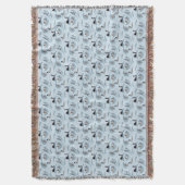 Swan Frenzy Throw Blanket (blassblau) Decke (Vorderseite Vertikal)