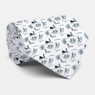 Swan Frenzy Tie Double Sided Print (choose colour) Krawatte