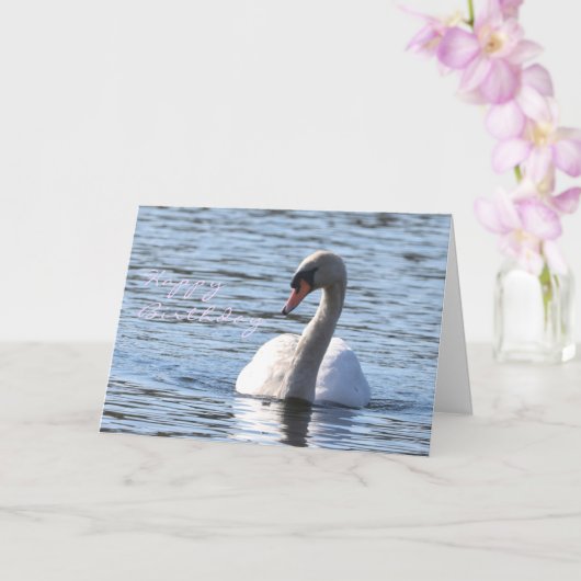 Swan Geburtstag Karte (Orchidee)