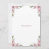 Swan Girl Baby Shower Einladung (Rückseite)