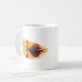 Swan Gliding at Sunset Kaffeetasse (Vorderseite Links)