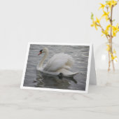 Swan Gliding im Lake Karte (Gelbe Blume)