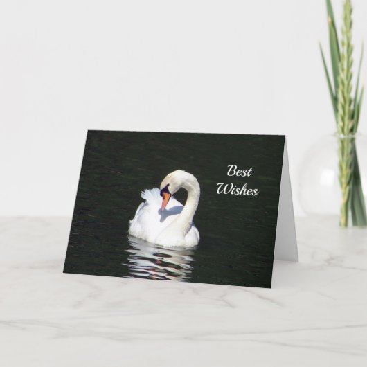 Swan Glückwunsch Hochzeitskarte Karte (Vorderseite)