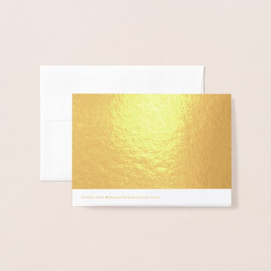 Swan golden 50. Jubiläum Einladungskarte Folienkarte (Rückseite mit Umschlag)