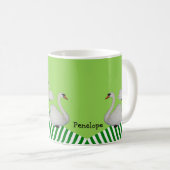 Swan Green Stripe Tasse (VorderseiteRechts)