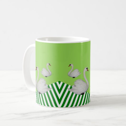 Swan Green Stripe Tasse (Vorderseite Links)