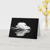 Swan greeting card karte (Gelbe Blume)