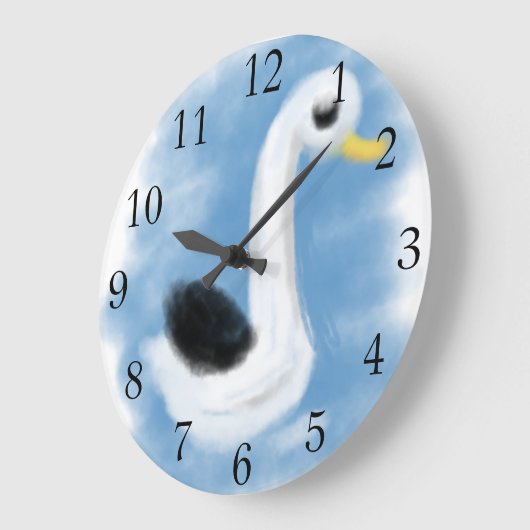 Swan Große Wanduhr (Winkel)