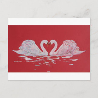 Swan Heart Postkarte