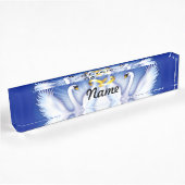 Swan-Hochzeit Namensplakette